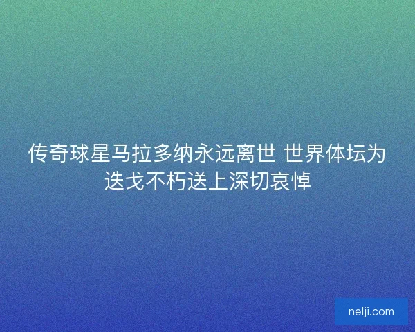 传奇球星马拉多纳永远离世 世界体坛为迭戈不朽送上深切哀悼 传奇球星马拉多纳永远离世 世界体坛为迭戈不朽送上深切哀悼