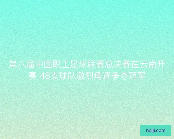 第八届中国职工足球联赛总决赛在云南开赛 48支球队激烈角逐争夺冠军